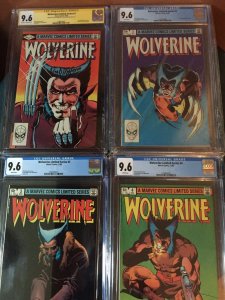 Signed CGC Wolverine Limited Series #1.Rubenstein/Claremont 9.6 #2-4 All 9.6!!!