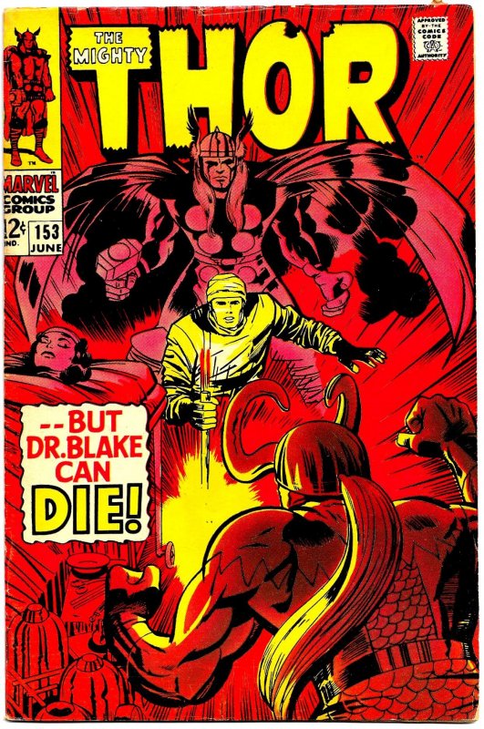 THOR #152 & #153 (1968) 5.5 FN- JACK KIRBY! DESTROYER! INHUMANS Back-Up Stories!