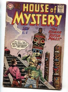 HOUSE OF MYSTERY #126 Double cover-1962 DC HUMAN TOTEM POLE