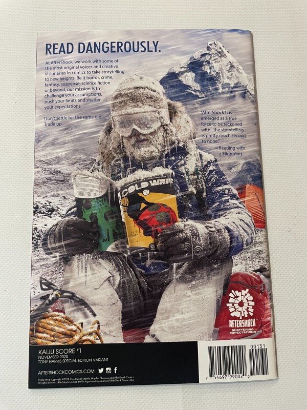 Kaiju Score # 1 NM Variant Cover Aftershock Comic Book SIGNED Tony HARRIS 3 J262