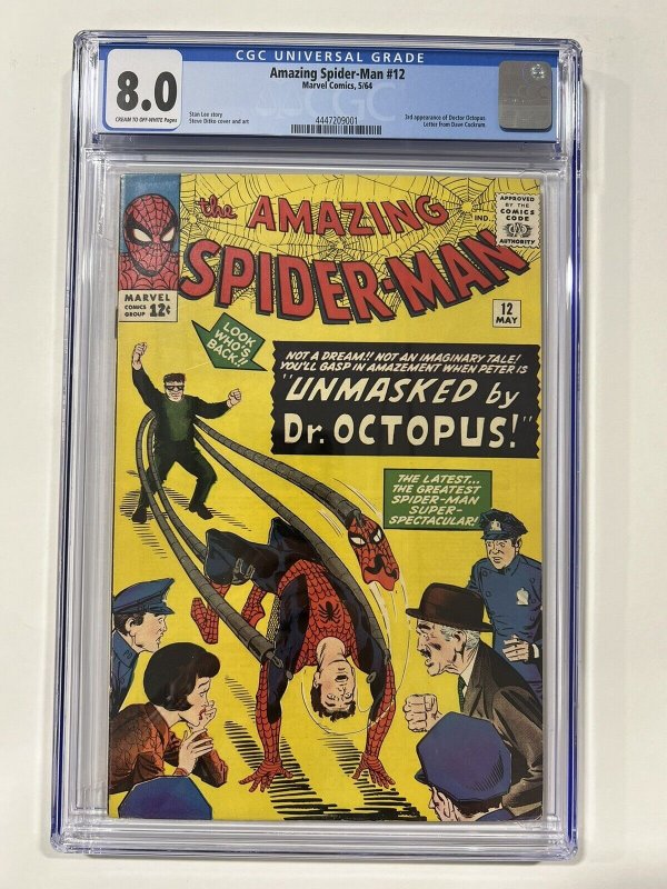 Amazing Spider-Man 12 1964 Cgc 8.0 Crm/ow pages Marvel Comics