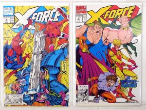 X-Force Lot of 2 #4, 5 (1991) Marvel Comics 1st Print Comic Books