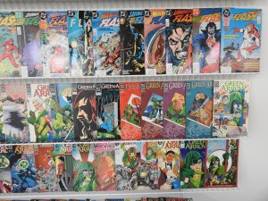 Huge Lot of 180+ Comics W/ Flash, Green Arrow, Hawkman Avg. FN- Condition!