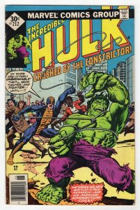 Incredible Hulk #212 VINTAGE 1977 Marvel Comics 1st Constrictor