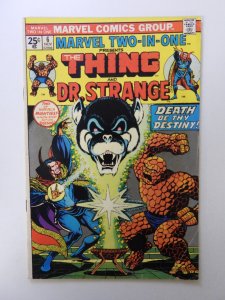 Marvel Two-in-One #6 (1974) FN- MVS intact writing on back cover