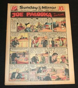 1951 Sunday Mirror Weekly Comic Section January 14th (VF) Superman Joe Palooka