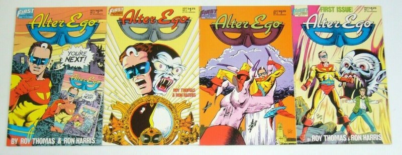 Alter Ego #1-4 FN/VF complete series ROY THOMAS ron harris 1986 FIRST COMICS 2 3