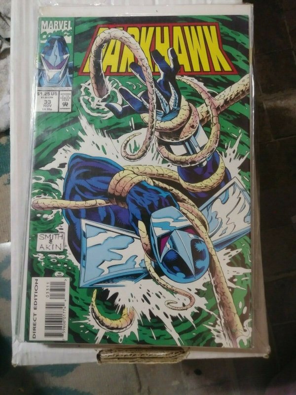 darkhawk # 33 1993 marvel chris powell     captain america black widow 