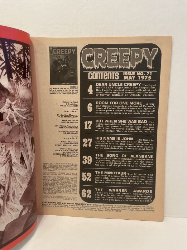 Creepy #71 Warren Magazine