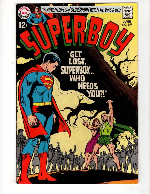 Superboy #157 (1969) Neal Adams Cover HIGH GRADE / ID#418