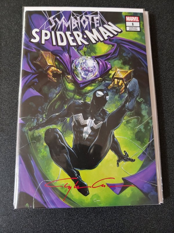 SYMBIOTE SPIDER-MAN #1 Scorpion Comics Variant signed by Clayton Crain W/COA