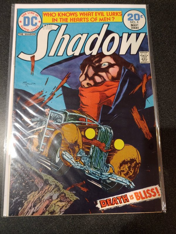 THE SHADOW #4 (1974) DC COMICS AMAZING COVER & ART MICHAEL W. KALUTA! NICE VF/NM