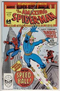 SPIDER-MAN #22, Annual, NM-, 1963 1988, DareDevil, Speedball, Amazing