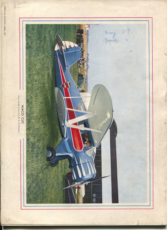Popular Aviation 4/1937H.-R. Bollin cover-Westland Lysander-warplanes-G