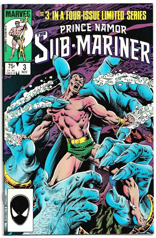 PRINCE NAMOR THE SUB-MARINER #1-4 (1984) 8.0 VF Complete 4-issue Mini-Series!!