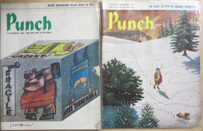 Punch UK Magazine Collection - 15 issues + Best Cartoons Book 1963-1966 VG-F/+