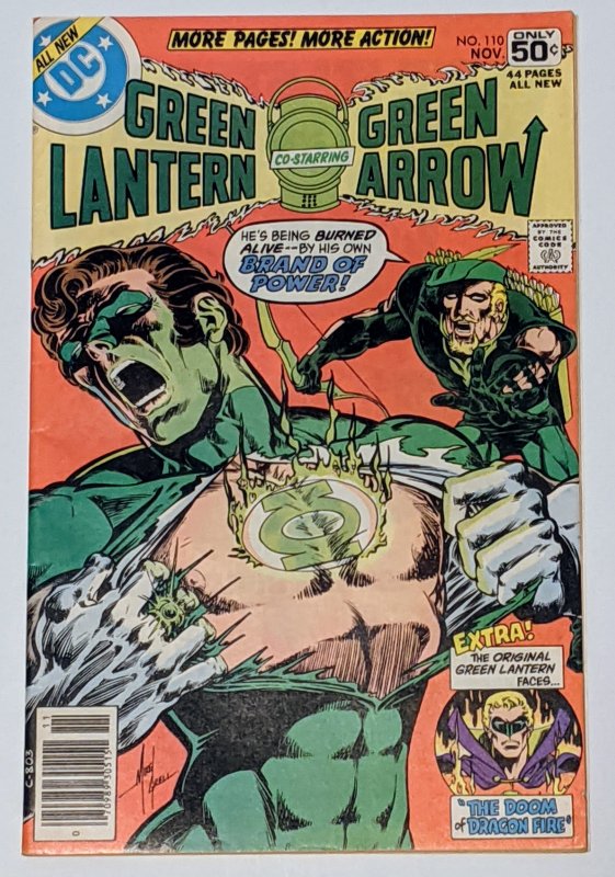 Green Lantern #110 (Nov 1978, DC) VF- 7.5 Golden Age Green Lantern backup story