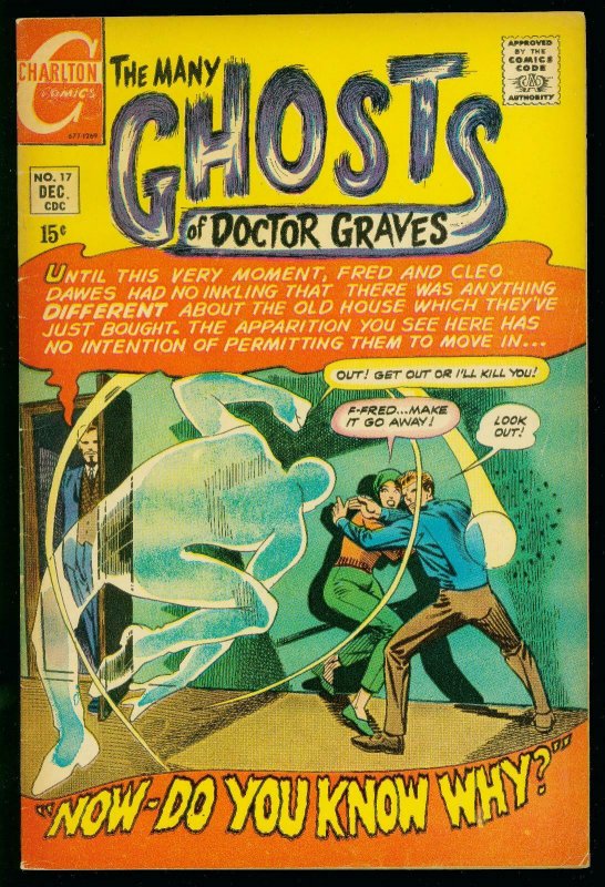 THE MANY GHOSTS OF DOCTOR GRAVES #17 1969-CHARLTON COMICS-DITKO ART- FN-