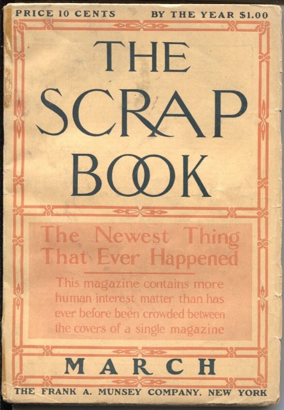 SCRAP BOOK #1-MARCH 1906-EDGAR ALLAN POE-DESCENT INTO THE MAELSTROM-RARE PULP...