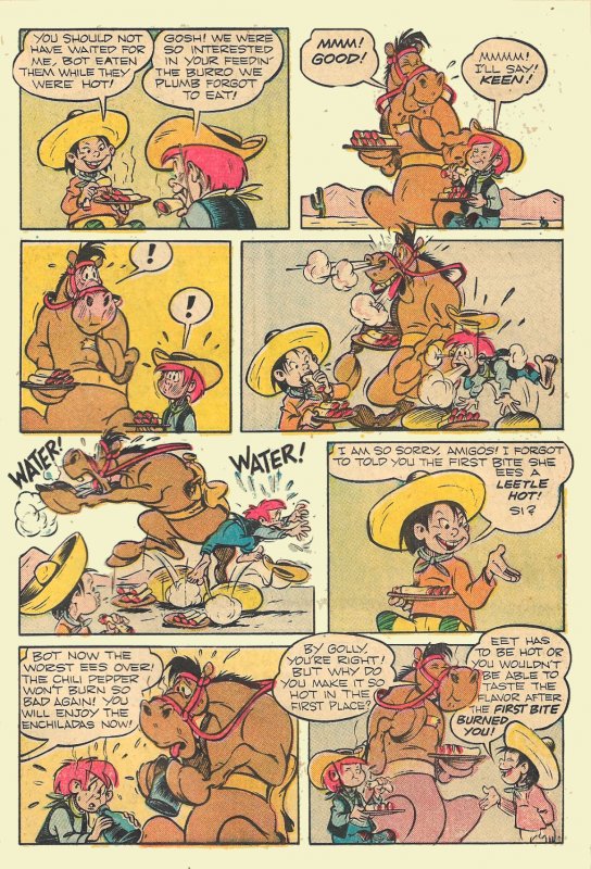 SPUNKY JUNIOR COWBOY #4 (Sept1950) 5.5 FN- JACK BRADBURY's Talking Horse Stanley