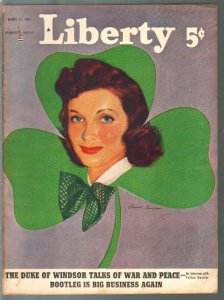 Liberty 3/22/1941-pulp fiction-Chidsey-Jack Dempsey-Hitlse-GGA cover-VG+