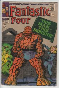 Fantastic Four #51 (Jun-66) GD+ Affordable-Grade Fantastic Four, Mr. Fantasti...