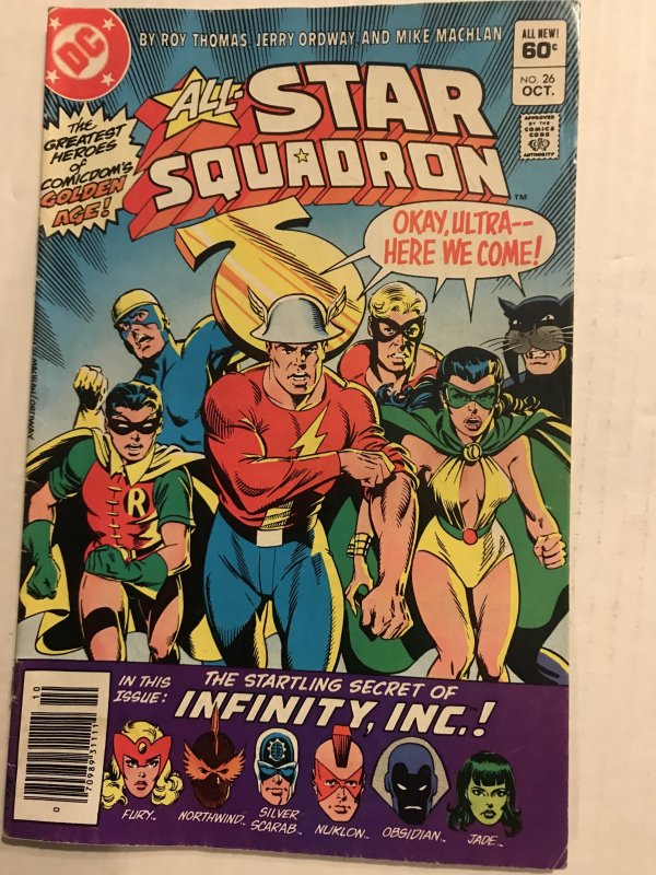 All-Star Squadron #26 : DC 8/83 Gd+ Filler; 2nd Jade, Nuklon; Newsstand