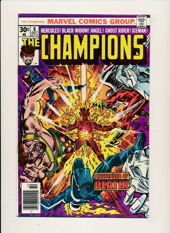 Marvel 1976 THE CHAMPIONS#8 Hercules/Black Widow/Angel/Ghost Rider F/VF (PF886)