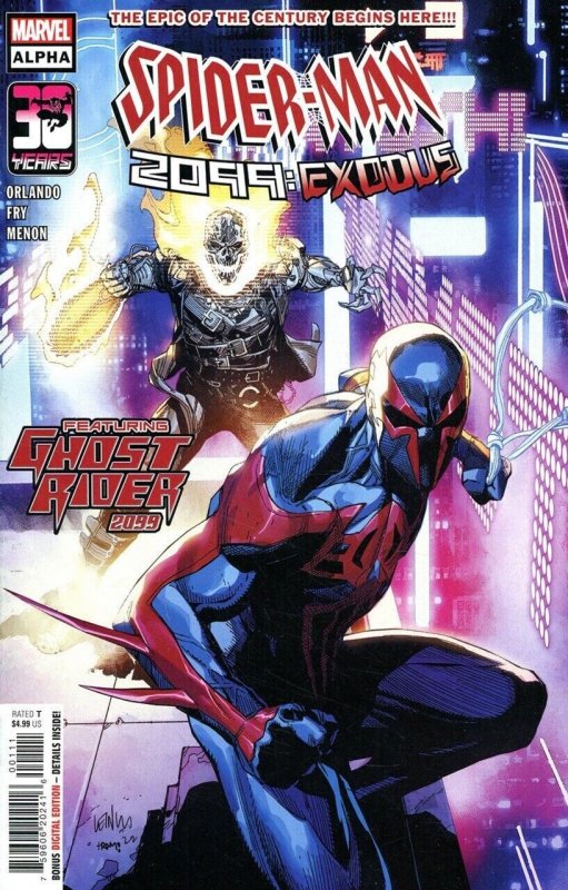 Spider-Man 2099: Exodus Alpha (2022) #1 NM Leinil Francis Yu Ghost Rider 2099