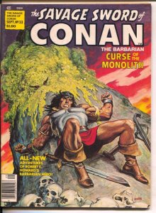 The Savage Sword of Conan #33 1978-Marvel-Solomon Kane appears-Earl Norem cov...