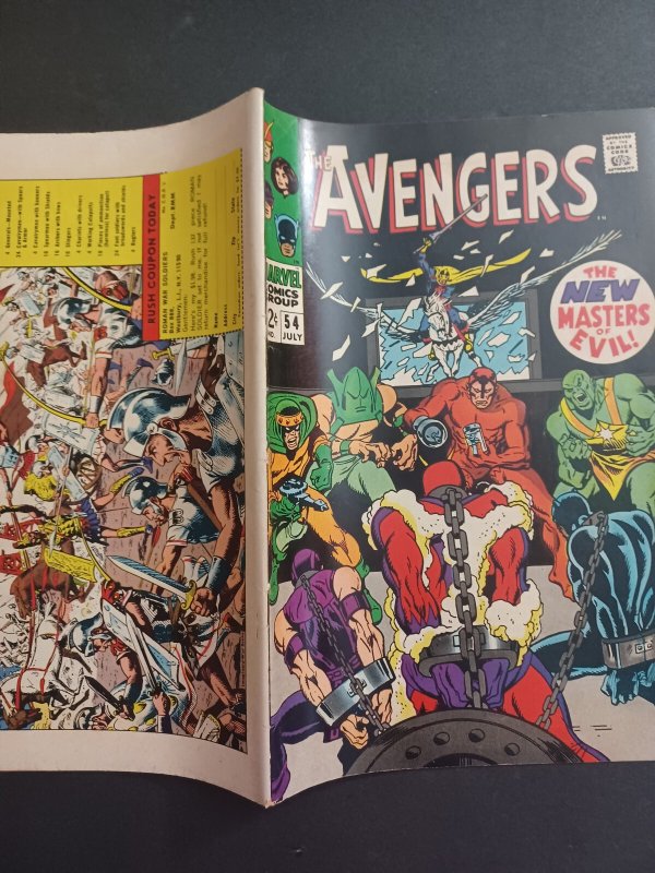 Avengers #54 - 1st cameo Ultron - KEY - 1968 - FN/VF