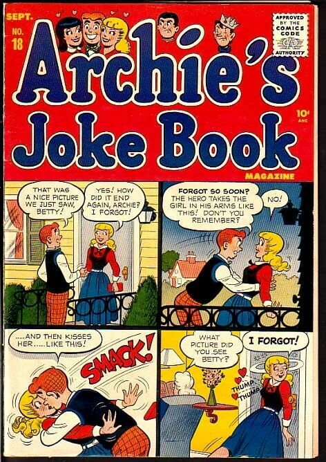 ARCHIE'S JOKE BOOK #18-BETTY AND VERONICA-1955-JUGHEAD FN