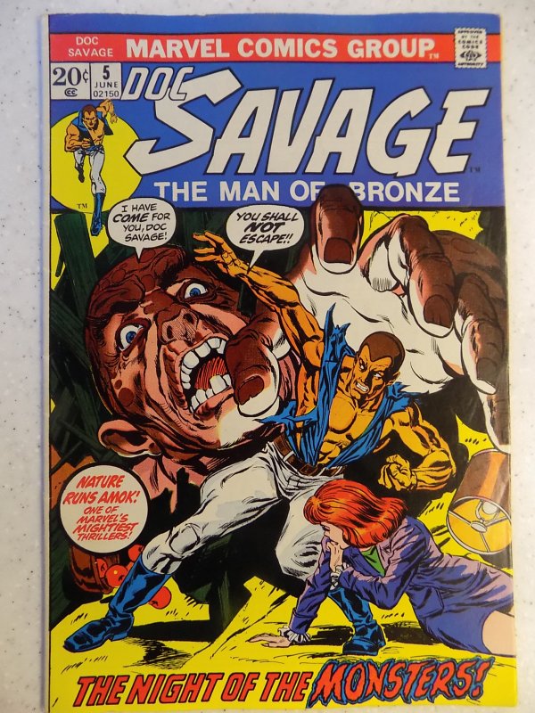 DOC SAVAGE # 5 MARVEL BRONZE PULP ACTION HI GRADE