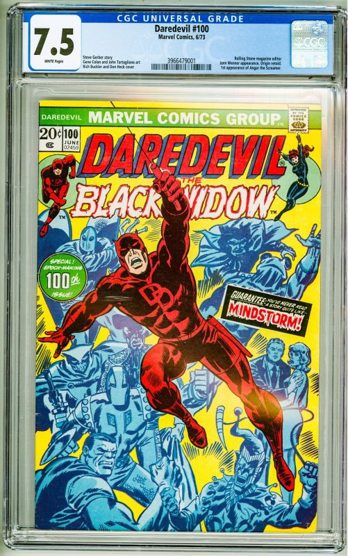 Daredevil #100 (1973) CGC 7.5! White Pages!