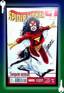 Spider-Woman #1 (2016) Key Signed by Dennis Hopeless w/COA Silk Fastball Variant