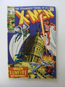 The X-Men #64 GD condition moisture damage, rusty staples