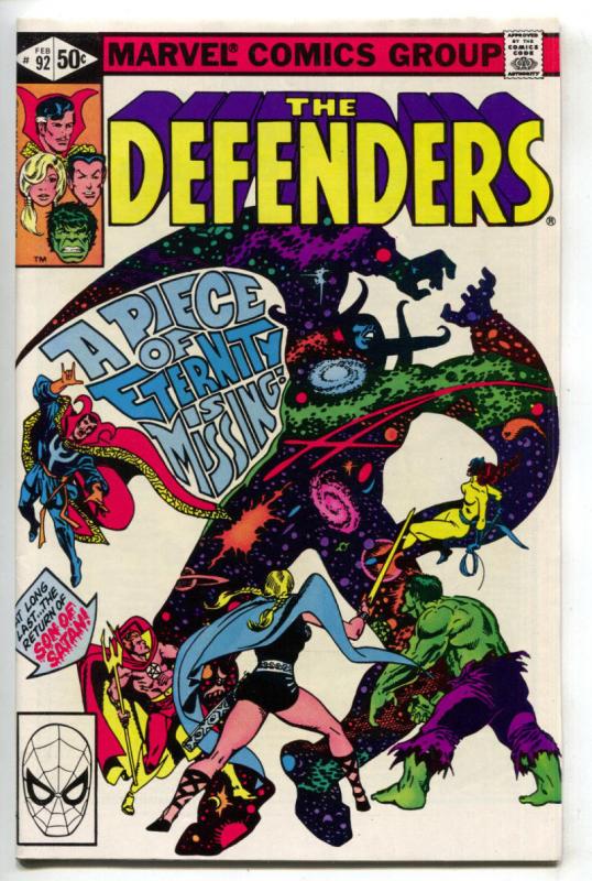 DEFENDERS #92, VF+, Hulk, Marvel, Dr Strange, Valkyrie, 1972 1981, Son of Satan