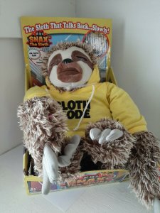 John Adams Snax The Sloth Talking Sloth Mode Plush from A Sloth Life box damage