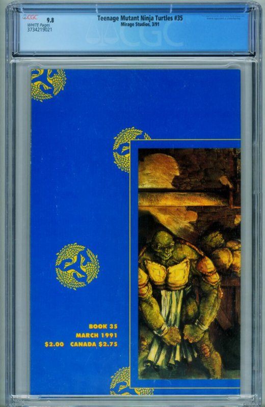 Teenage Mutant Ninja Turtles #35  1991 - Mirage -CGC 9.8 - Comic Book-3734219021