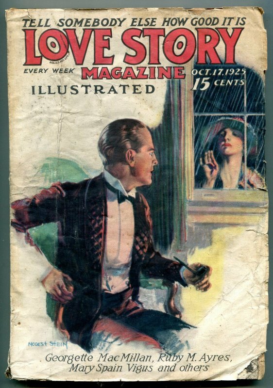 Illustrated Love Story Magazine Pulp October 17 1925- Georgette MacMillan FAIR