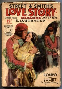 Love Story Pulp January 23 1932- ROMEO AND JULIET- rare G+