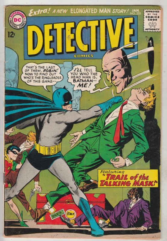 Detective Comics #335 (Jan-65) VG+ Affordable-Grade Batman, Robin