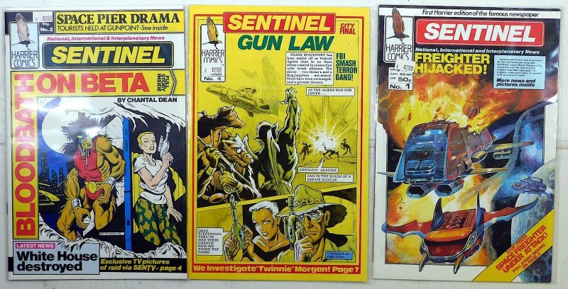 Sentinel Lot of 3 #1, 2, 4 (1981) Harrier Comics 1st Print Comic Books