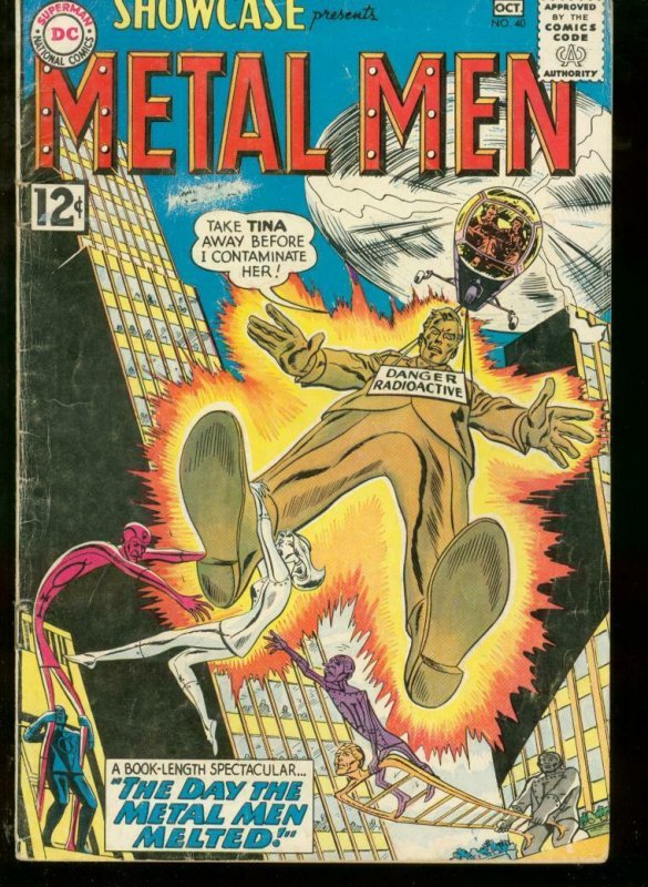 SHOWCASE #40 DC METAL MEN RADIOACTIVE BARGAIN COPY 1962 G