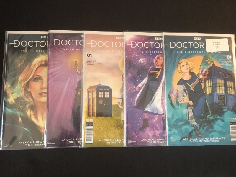 DOCTOR WHO: THE THIRTEENTH DOCTOR #1 Nine Cover Versions, VFNM Condition