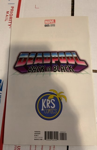 Deadpool: Back In Black #5 Tyler Kirk ham Sketch (2016) light crease on cover