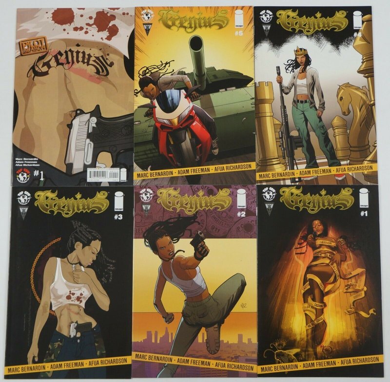 Genius #1-5 VF/NM complete series + pilot season - afrocentric bad girl 2 3 4