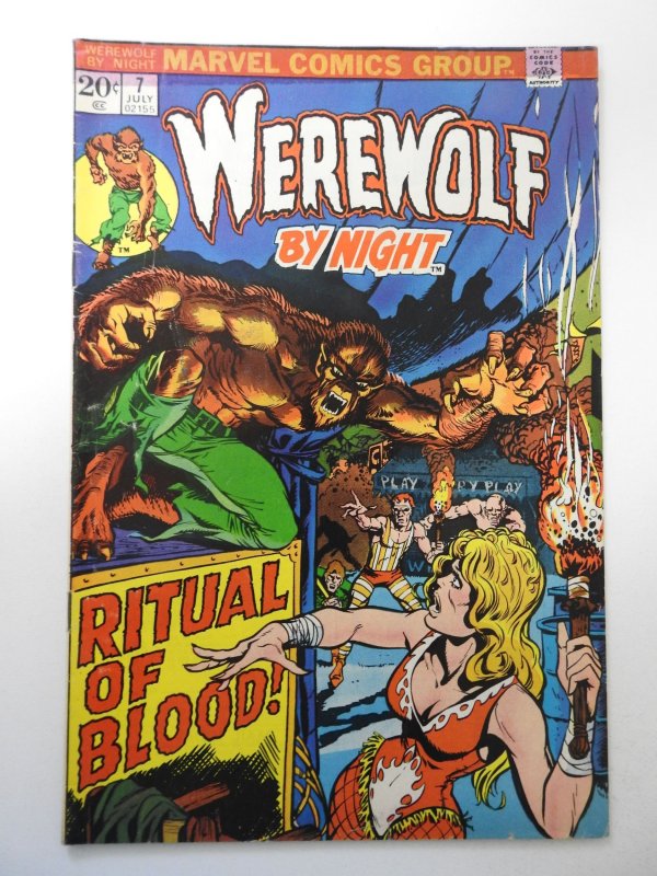 Werewolf by Night #7 (1973) VG+ Condition overspray