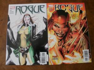 2 Marvel X-MEN ROGUE Comic Book #1 #11 Forget-Me-Not