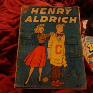 Henry Aldrich #21 dell radio comics 1954 Golden Age Good girl art teen humor cvr